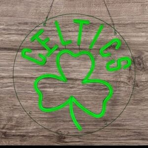 Celtics Neon Sign with Shamrock. NWT.